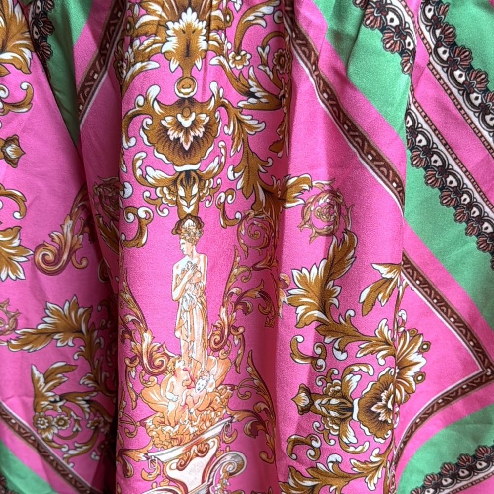 Koandaily Vibrant Scarf Print Blouse Size XL - Picture 6 of 13
